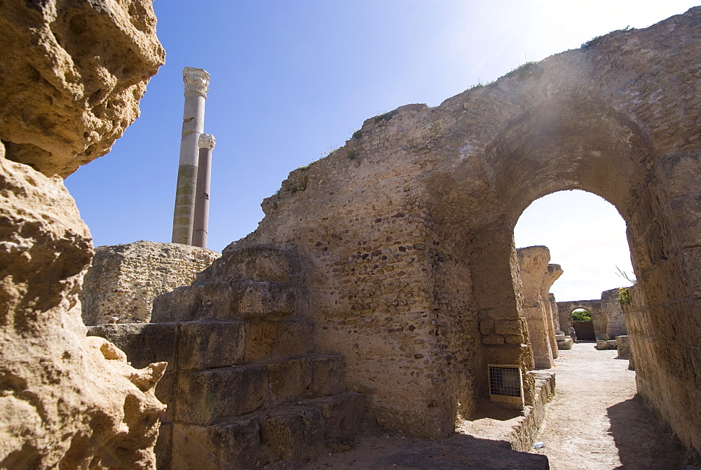 Antonine Baths, Roman ruins of Carthage, UNESCO World Heritage Site, near Tunis, Tunisia, North Africa, Africa