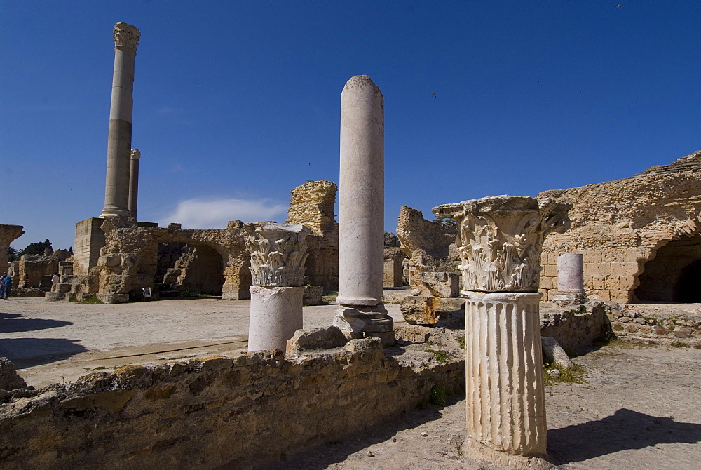 Antonine Baths, Roman ruins of Carthage, UNESCO World Heritage Site, near Tunis, Tunisia, North Africa, Africa