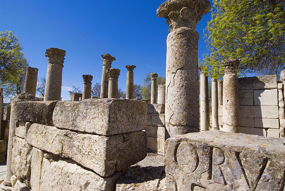 School for youths, Roman site of Makhtar, Tunisia, North Africa, Africa