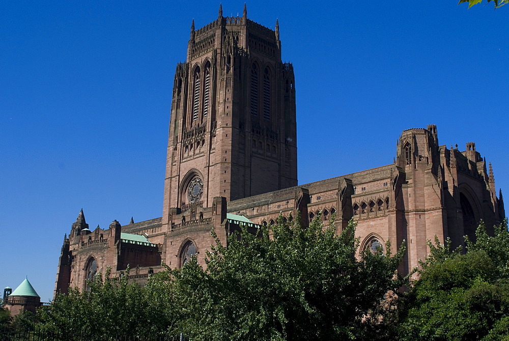 Liverpool Anglican Cathedral, the fifth largest in the world, Liverpool, Merseyside, England, United Kingdom, Europe