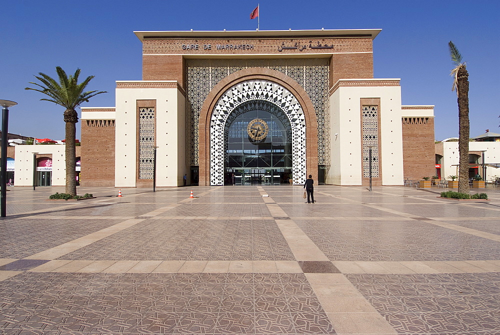 Train station, Marrakech, Morocco, North Africa, Africa