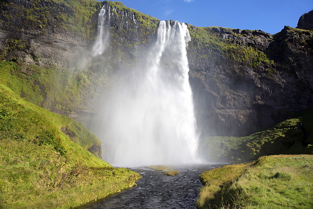 Seljalandsfoss Waterfall, South Iceland, Iceland, Polar Regions