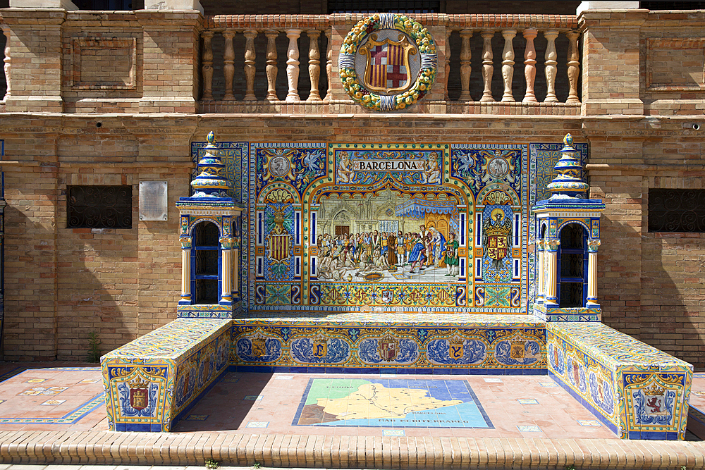 Plaza de Espana, Seville, Andalusia, Spain, Europe