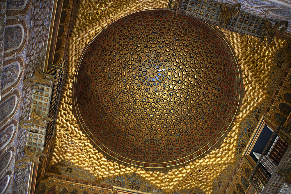 Detail, interior, Alcazar, UNESCO World Heritage Site, Seville, Andalusia, Spain, Europe