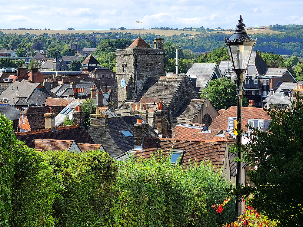 View from Chapel Hill, Lewes, East Sussex, England, United Kingdom, Europe