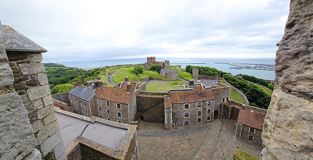 View of Dover Castle, Dover, Kent, England, United Kingdom, Europe