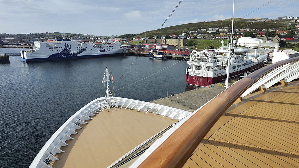 View from cruise ship, Lerwick, Shetlands, Scotland, United Kingdom, Europe