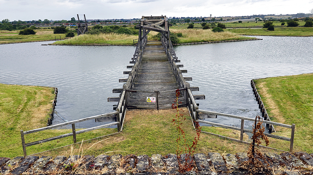 Tilbury Fort moat, Tilbury, Essex, England, United Kingdom, Europe