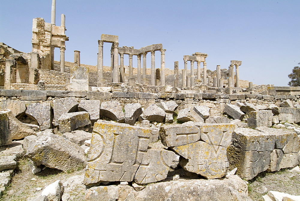 Ancient Roman city of Thugga (Dougga), UNESCO World Heritage Site, Tunisia, North Africa, Africa