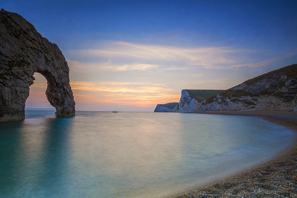 Durdle Door, Lulworth Cove, Jurassic Coast, UNESCO World Heritage Site, Dorset, England, United Kingdom, Europe