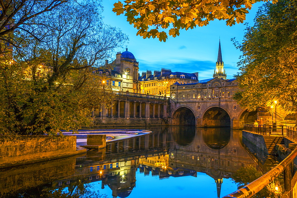 Pulteney Bridge, Bath, UNESCO World Heritage Site, Avon, Somerset, England, United Kingdom, Europe