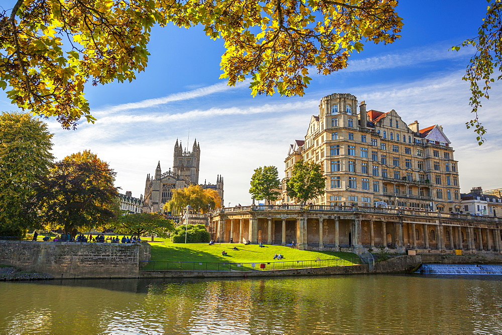 Bath Abbey, Bath, UNESCO World Heritage Site, Avon, Somerset, England, United Kingdom, Europe