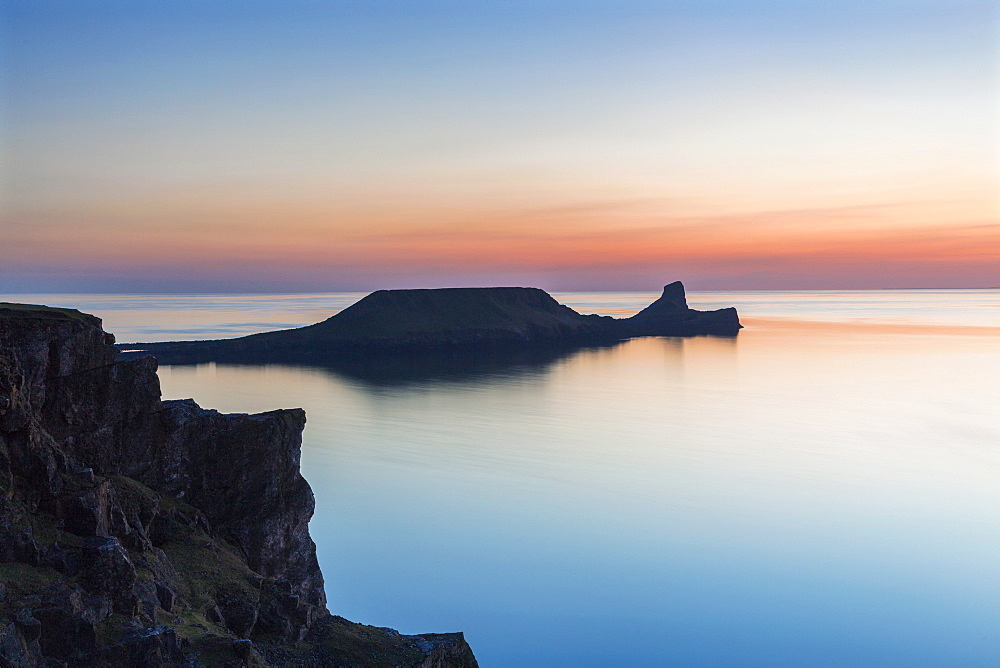 Worms Head, Rhossili Bay, Gower, Wales, United Kingdom, Europe