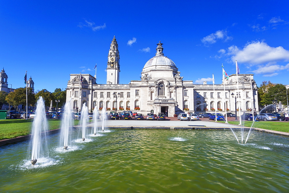 City Hall, Civic Centre, Cardiff, Wales, United Kingdom, Europe