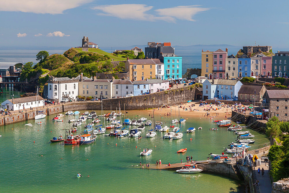 Tenby Harbour, Pembrokeshire, Wales, United Kingdom, Europe