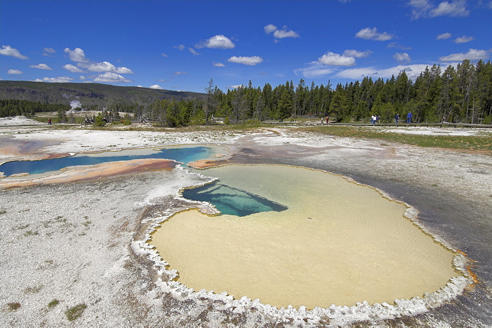 Doublet Pool, Upper Geyser Basin, Yellowstone National Park, UNESCO World Heritage Site, Wyoming, United States of America, North America