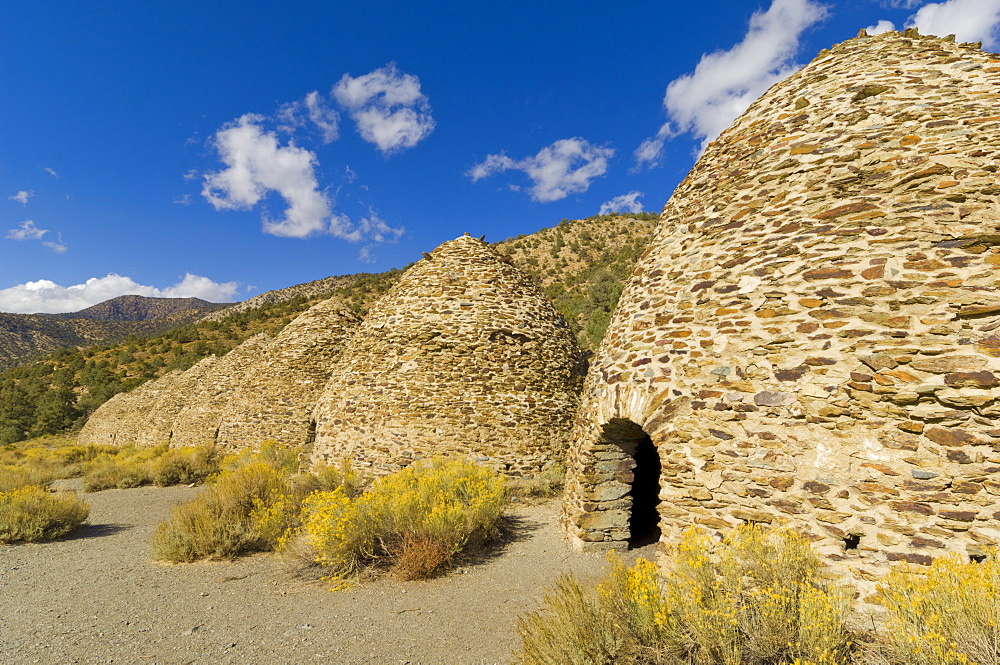 The Charcoal Kilns, bee-hive structure, designed by Swiss engineers, built by Chinese labourers in 1879, Panamint range, Emigrant Canyon Road, Death Valley National Park, California, United States of America, North America