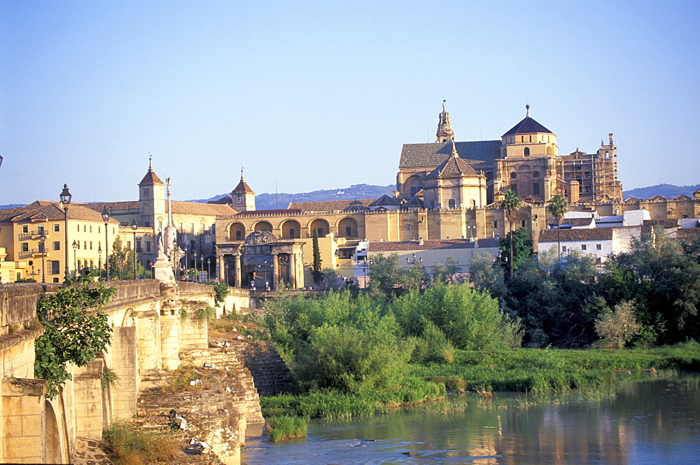 Spain, Andaloucia, Cordoba, View On The Old City & Bridge On Qualalquivir