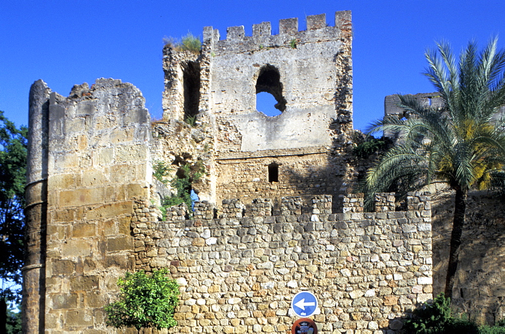 Spain, Andaloucia, Costa-Del-Sol, Marbella, Rest Of The Moorish Alcazar (Castle) Ramparts