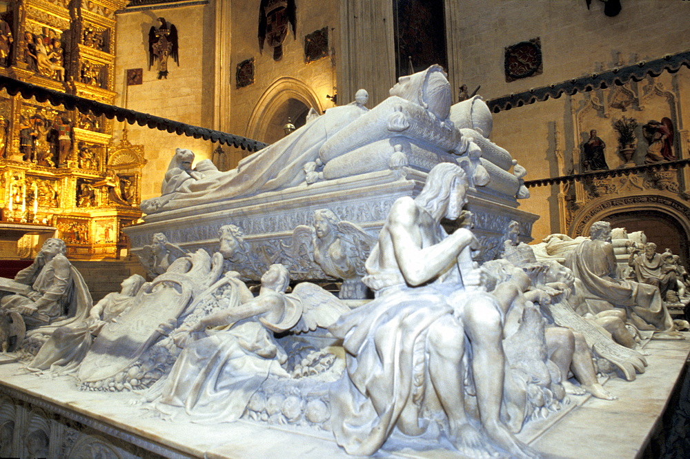 Spain, Andaloucia, Granada, Capilla Real (Royal Chapel) Containing The Marble Mausoleum Of The Catholic Kings