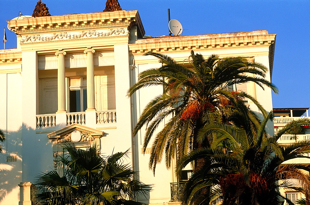 France, Provence Cote D'azur, Alpes Maritimes (06), Nice, Classical Facade Of Massena Museum, Palmes At Fore