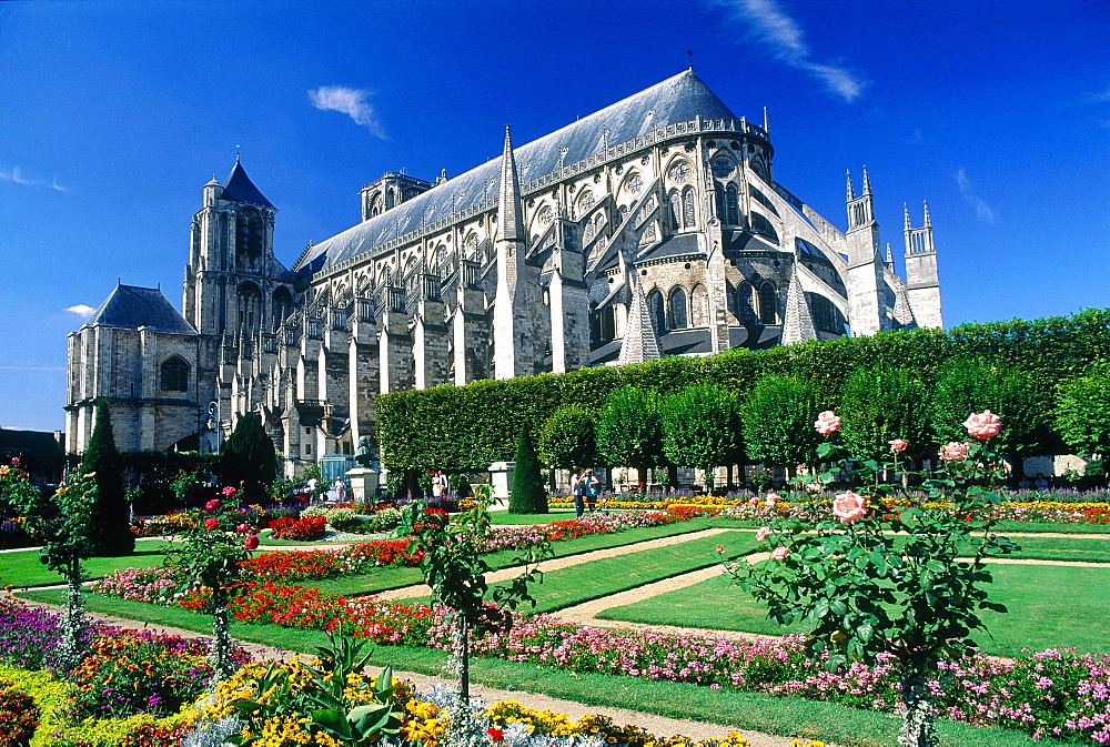 France, Centre, Cher (18), Bourges, The Cathedral And Public Gardens