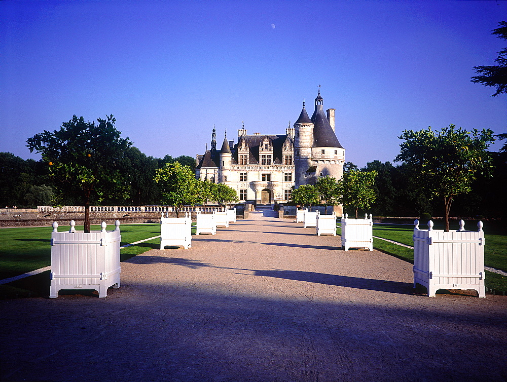 France, Touraine, Indreetloire(37), Chenonceau Renaissance Castle On River Cher, Entrance Facade