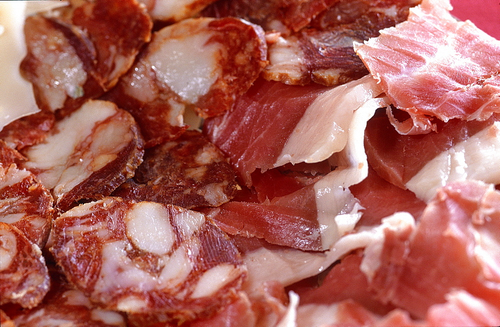 Croatia, Dalmatia, Dalmatian Coast, Split, Local Ham And Charcuterie Plate