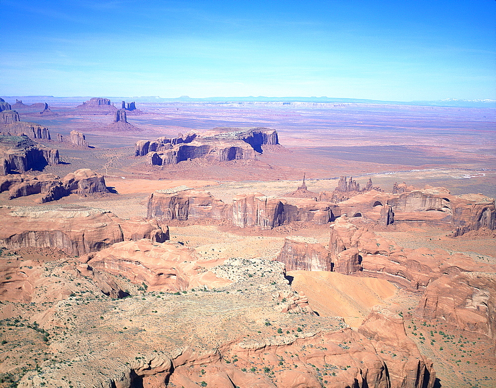 Usa, South West, Arizona & Utah, Navajo Reservation Of Monument Valley, Aerial Of The Park