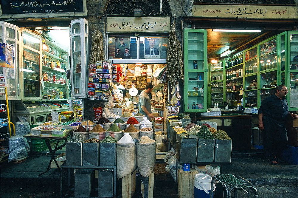 Syria, Damascus, Hamidiye SoUK, Shops Selling Spices And Perfumes