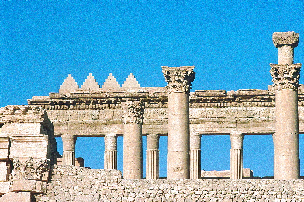 Syria, Palmyra Oasis, The Temple Of Bel Ruins Seen From Outside