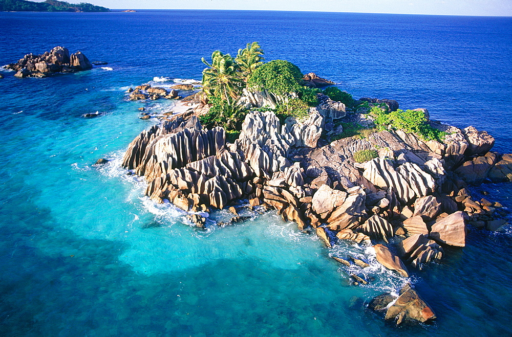 Seychelles, Praslin Island, Ilot Saintpierre, Aerial