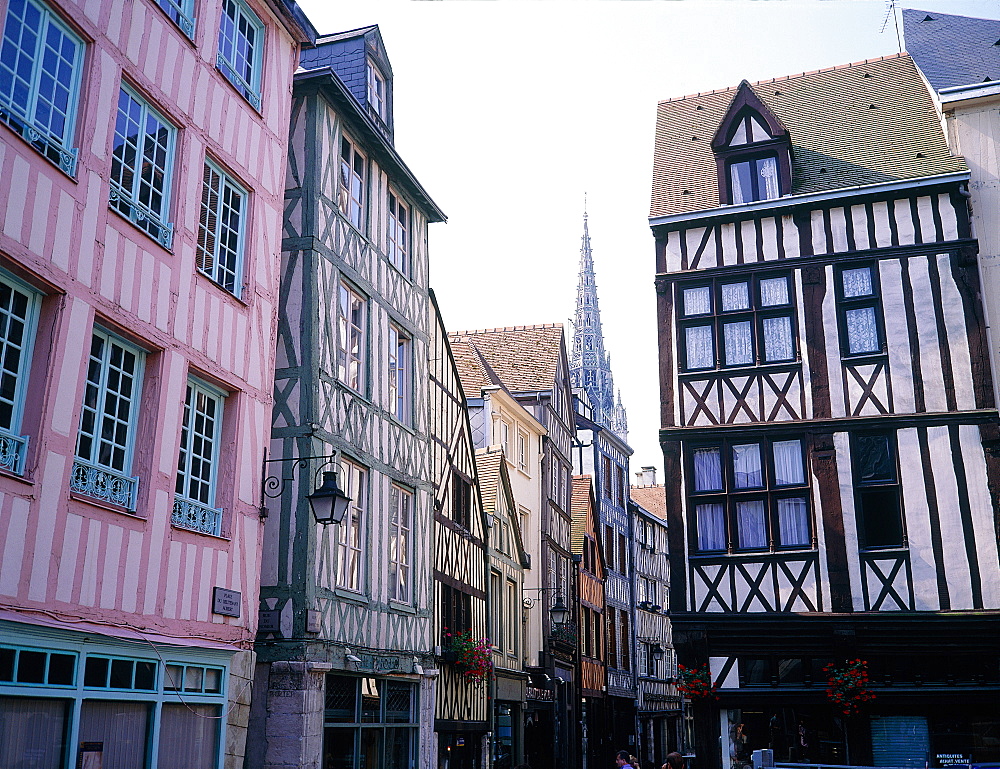 France, Normandy, Seinemaritime (76), City Of Rouen, The Medieval Quarter Sheltering Many Halftimbered Houses