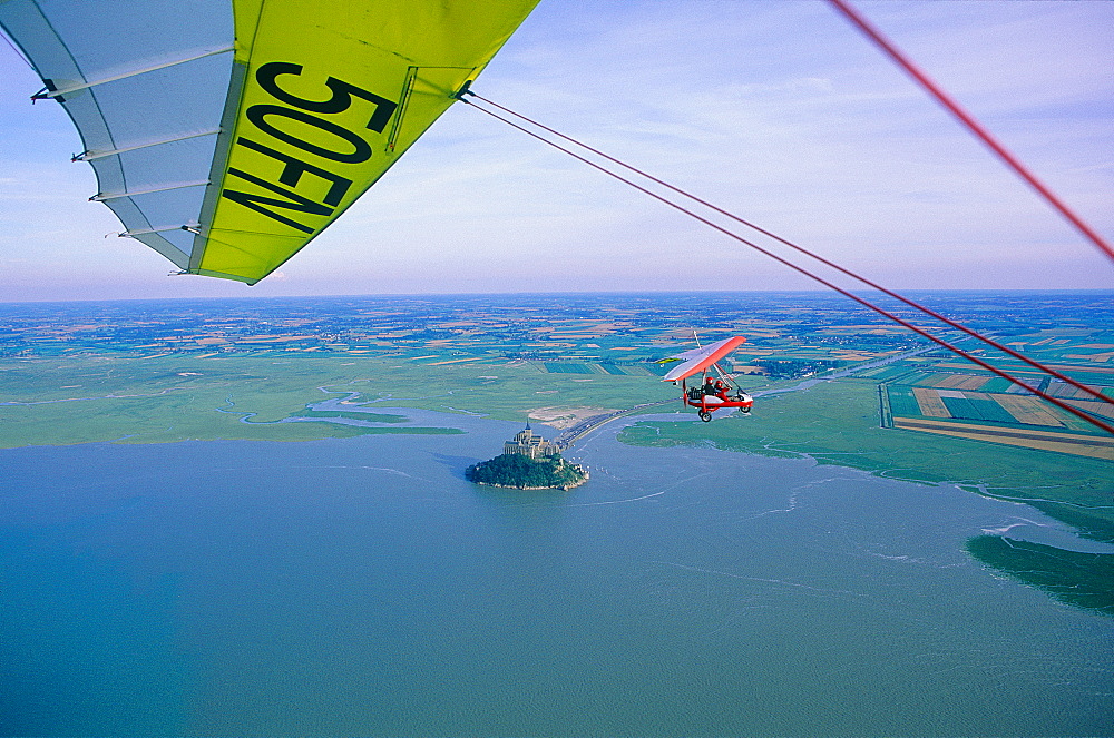 France, Normandy, Manche (50), Mont Saintmichel, Aerial Photography From An Ulm