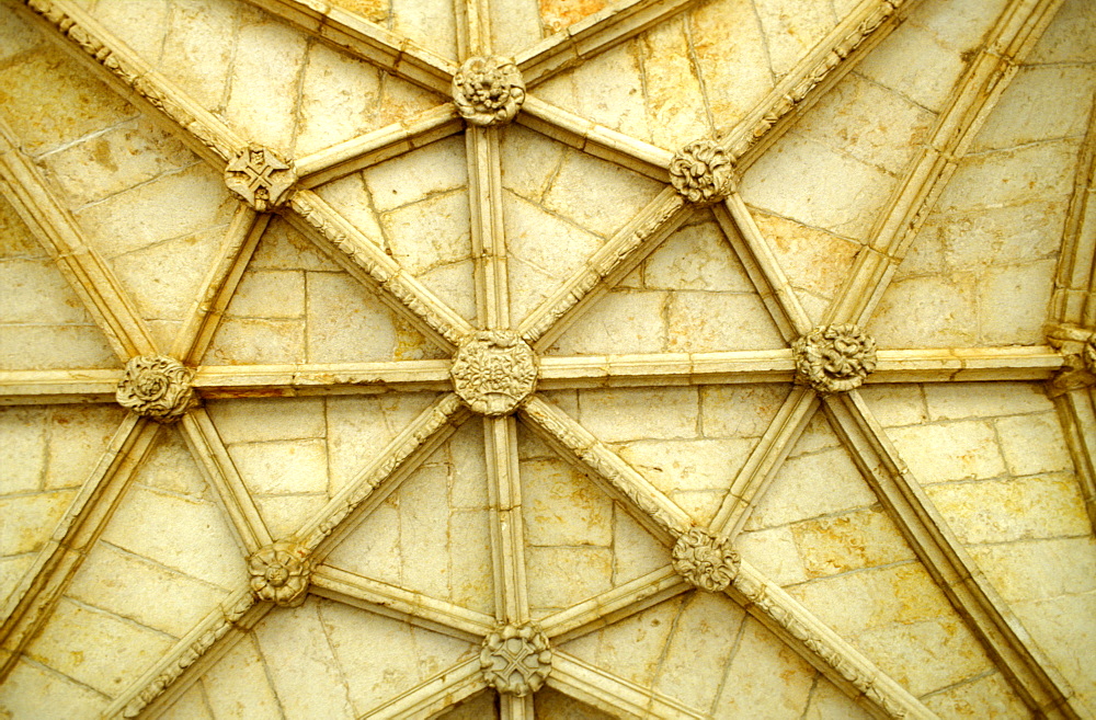 Portugal, Lisbon (Near), Belem, The Jeronimos Abbey Typical Manuelin Architecture, Church Vaults