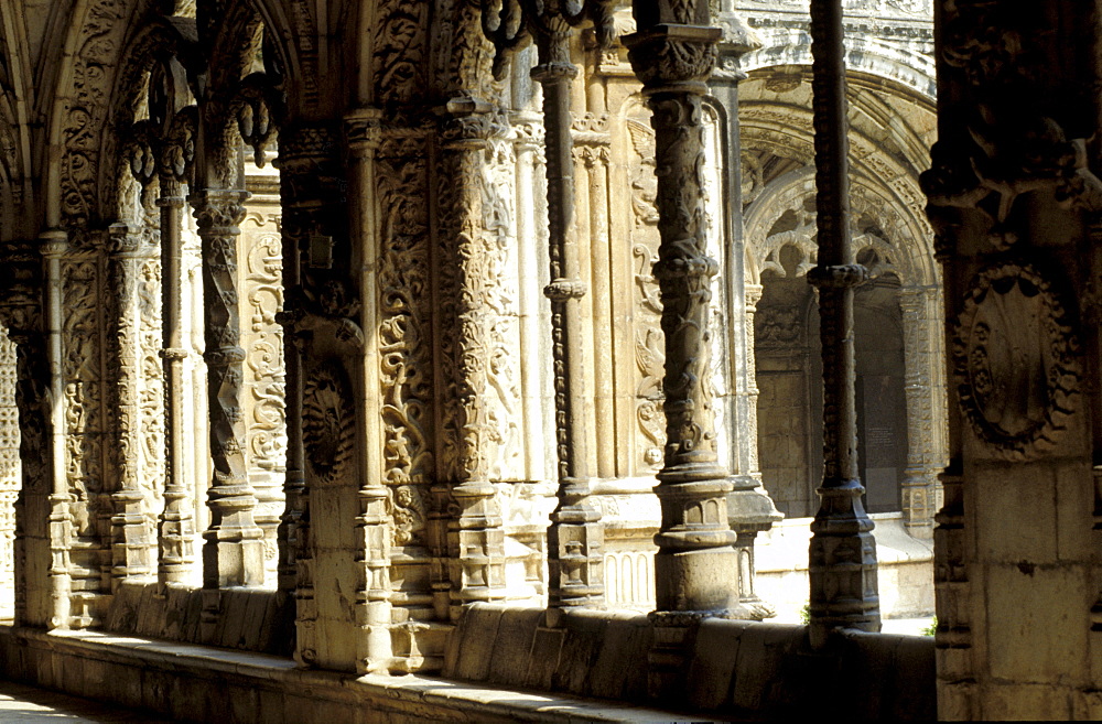 Portugal, Lisbon (Near), Belem, The Jeronimos Abbey Typical Manuelin Architecture, The Cloister