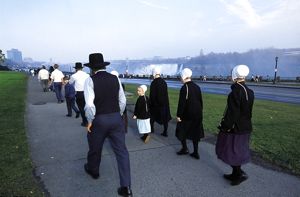 Amish people in Niagara Falls, Ontario, Canada, North America