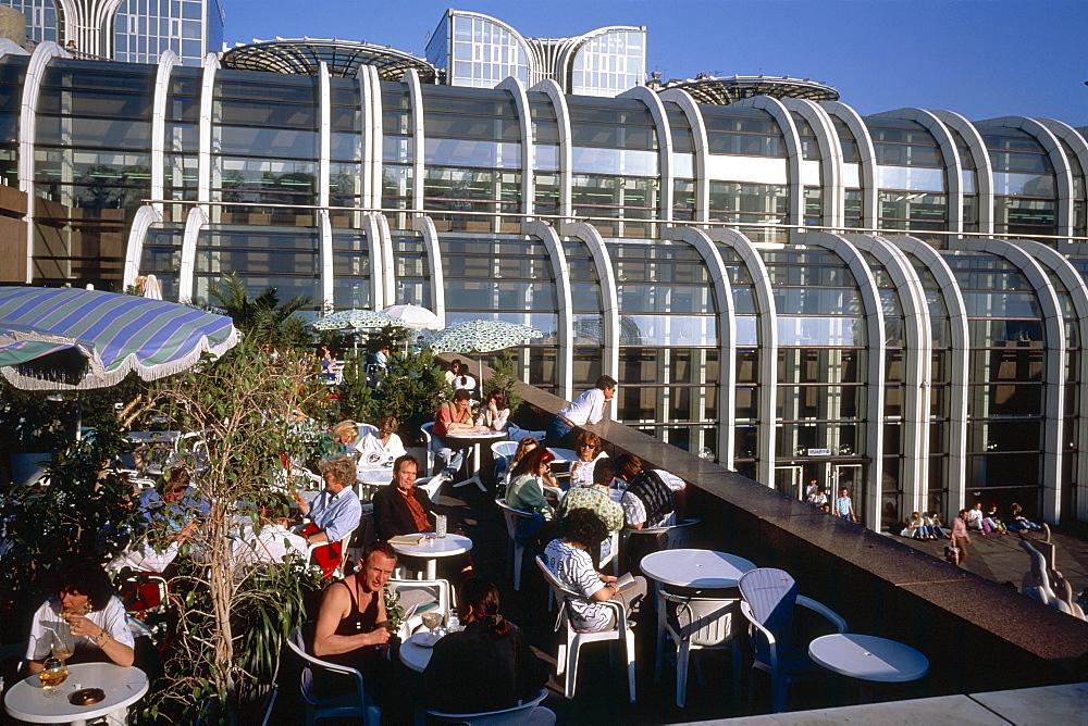 Forum des Halles and cafŽ terrace, Paris, France, Europe