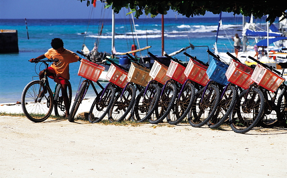 Seychelles, Ladigue, Bikes Rental & Boy