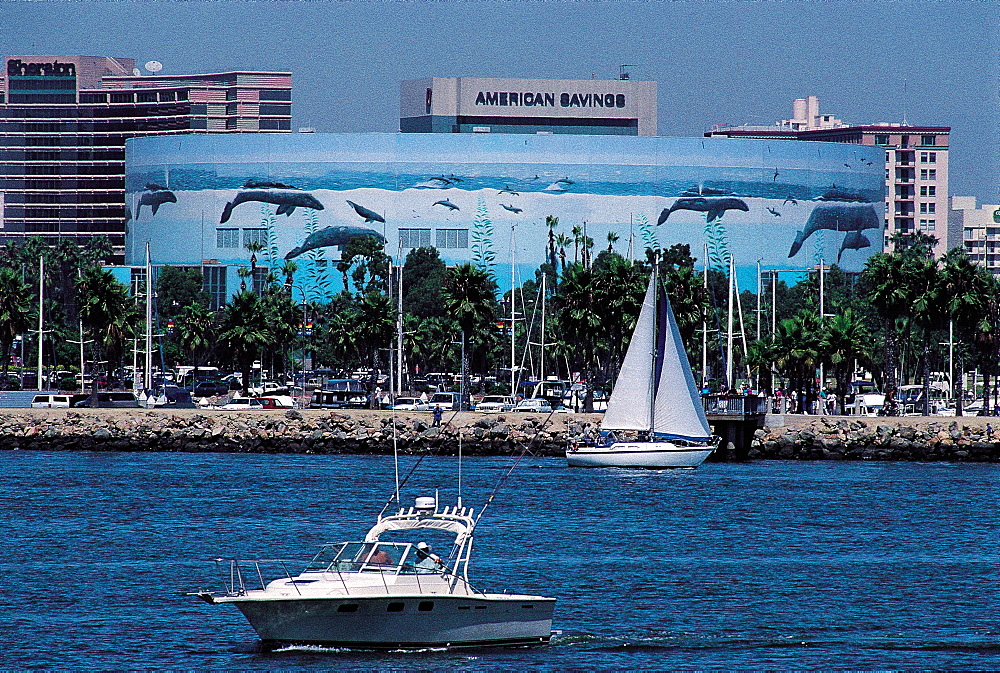 Los Angeles, California, Usa Long Beach, Sea-Front & Mural