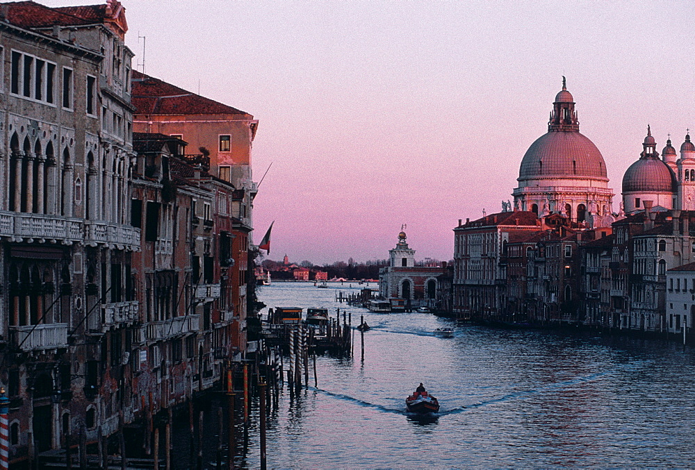 Gran Canale And Salute Church At Sunset, Venice, Italy