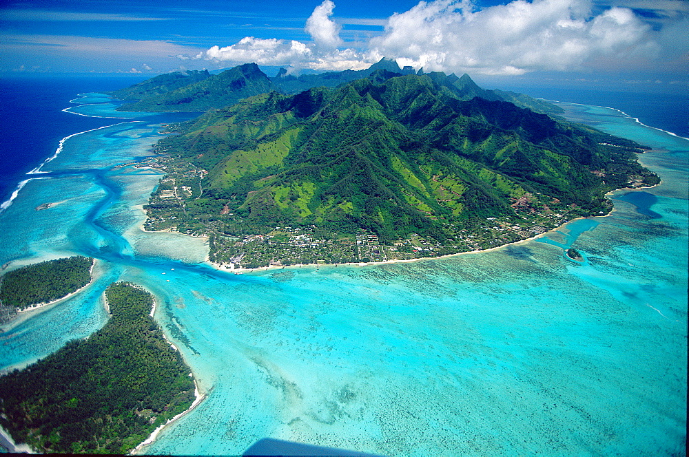 Aerials Of Moorea Island, French Polynesia