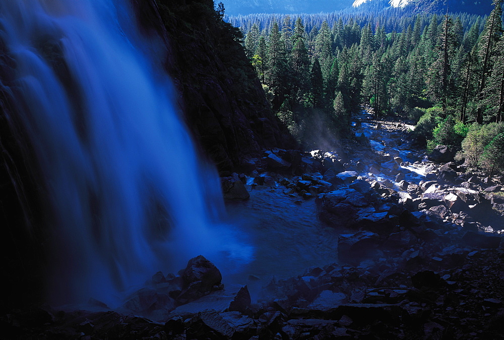 Waterfall, Yosemite Park, California, Usa