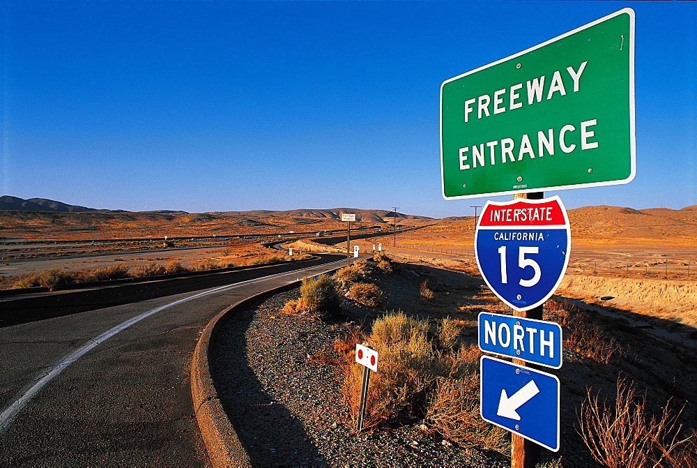 Freeway Entrance, California, Usa