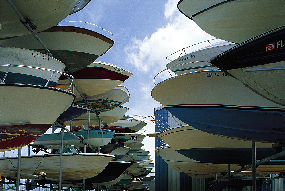 Boats Parking Lot, Key Largo, Florida, Usa