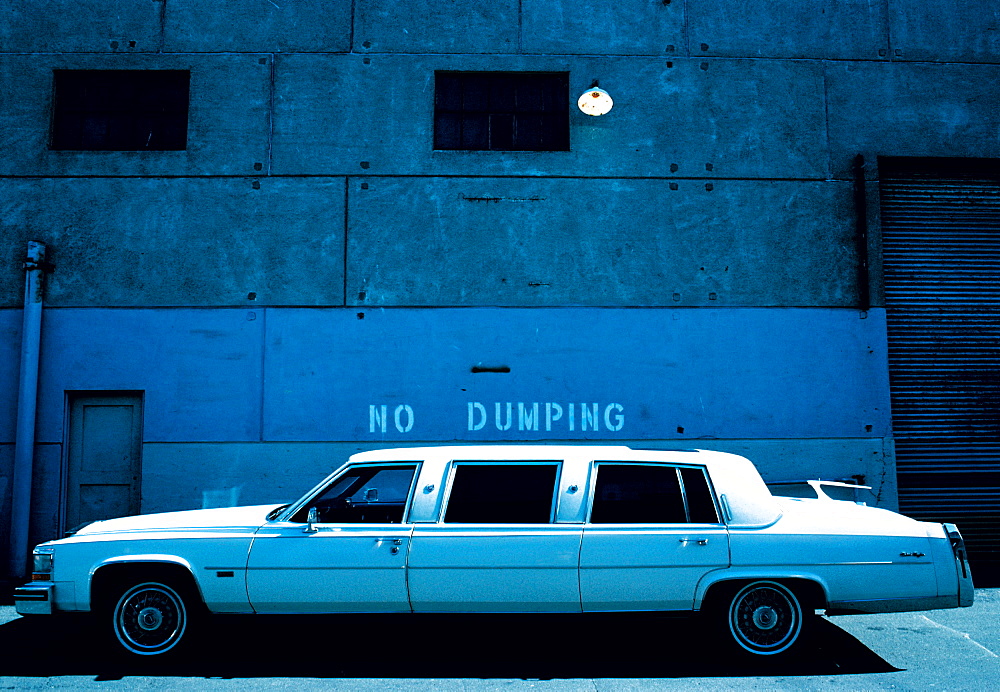 Usa, California San Francisco, Dumped Stretched Limo