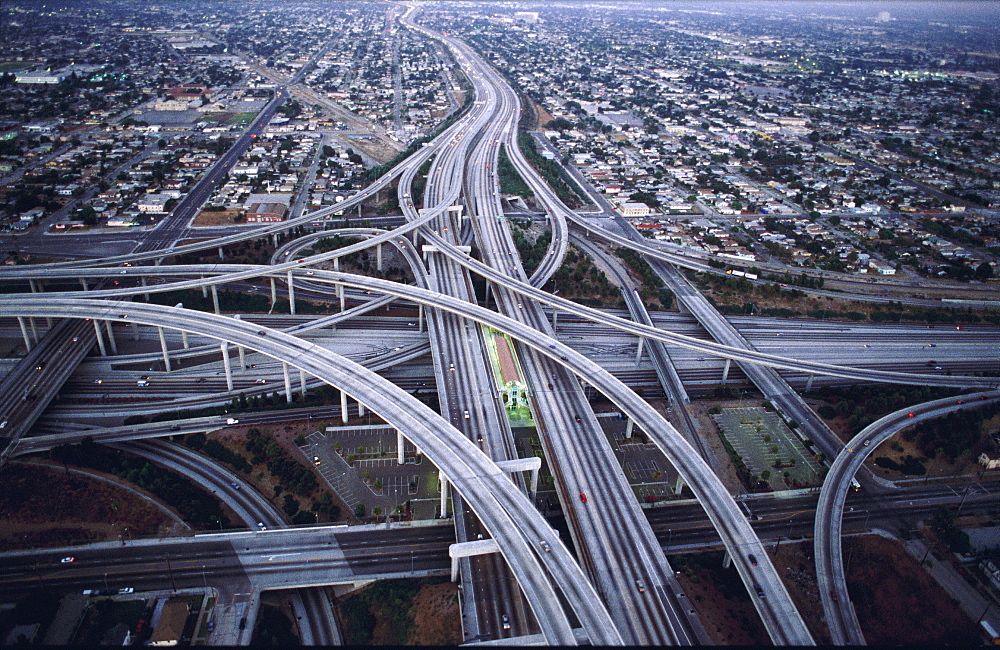 Freeways Intersection, Los Angeles, Usa