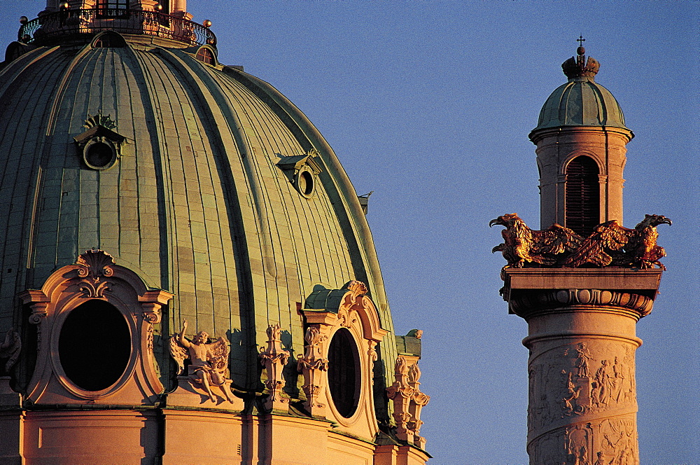 Karlskirche Dome And Belfry, Vienna, Austria