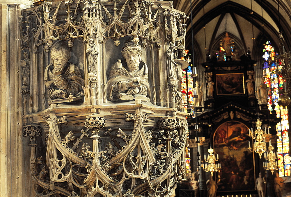 St Stephan Cathedral Interior, Vienna, Austria