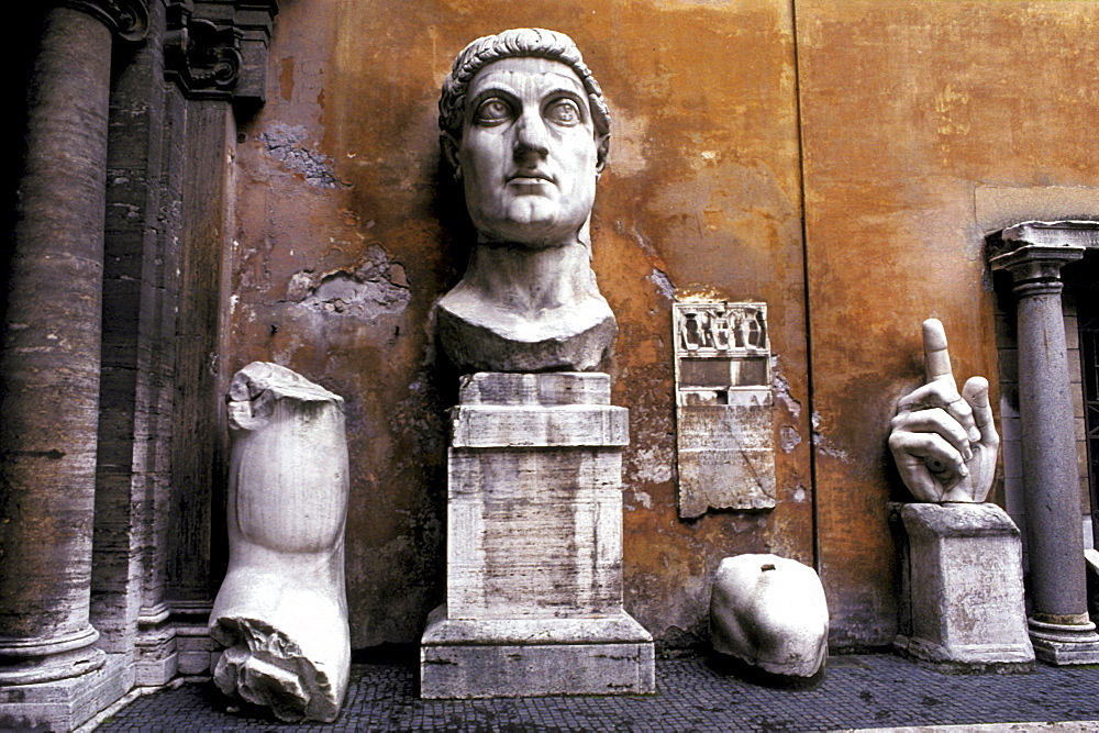 Italy, Rome, Campidoglio (Capitol), Museodei Conservatori, Remains Of The Huge Constantine Statue